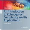 Introduction To Kolmogorov Complexity Applications Paperback
