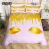 Eyelash Duvet Cover Set Eyes Pattern Design Comforter Cover Microfiber Girly Priness Style Glitter Twin King Queen Bedding Set