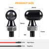12V Motorcycle LED Turn Signal Light Mini Metal Turn Signal Indicator Lights Motorcyle Amber Flasher Lamp For Bobber Cafe Racer
