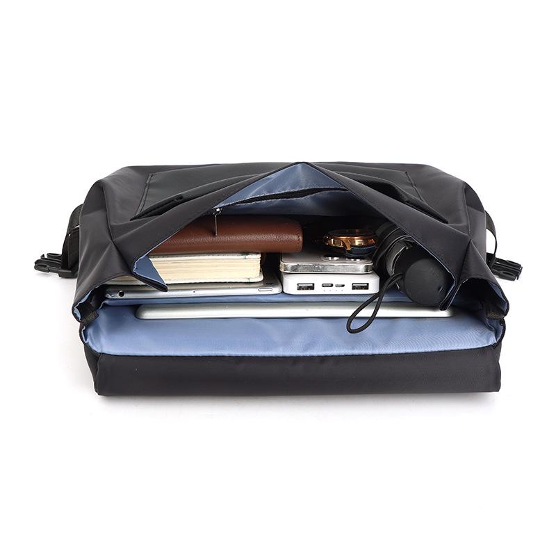 Men's Casual Crossbody Bag - Minimalist, Large Capacity, Functional Leather Messenger for Business Commute