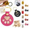 Puppy Pet Hair Storage Bag Cat Dog Claw Dogs Paw Pendant Cute Pet Hair Keychain  Unisex