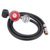 Propane Regulator High Pressure Gas Regulator Adjustable Hose Connector with Gauge Suitable for Home Commercial Kitchens A6HB