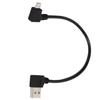 USBA to Micro USB Male Data Cable Right Angle Connection Adapter Cable 24cm Black