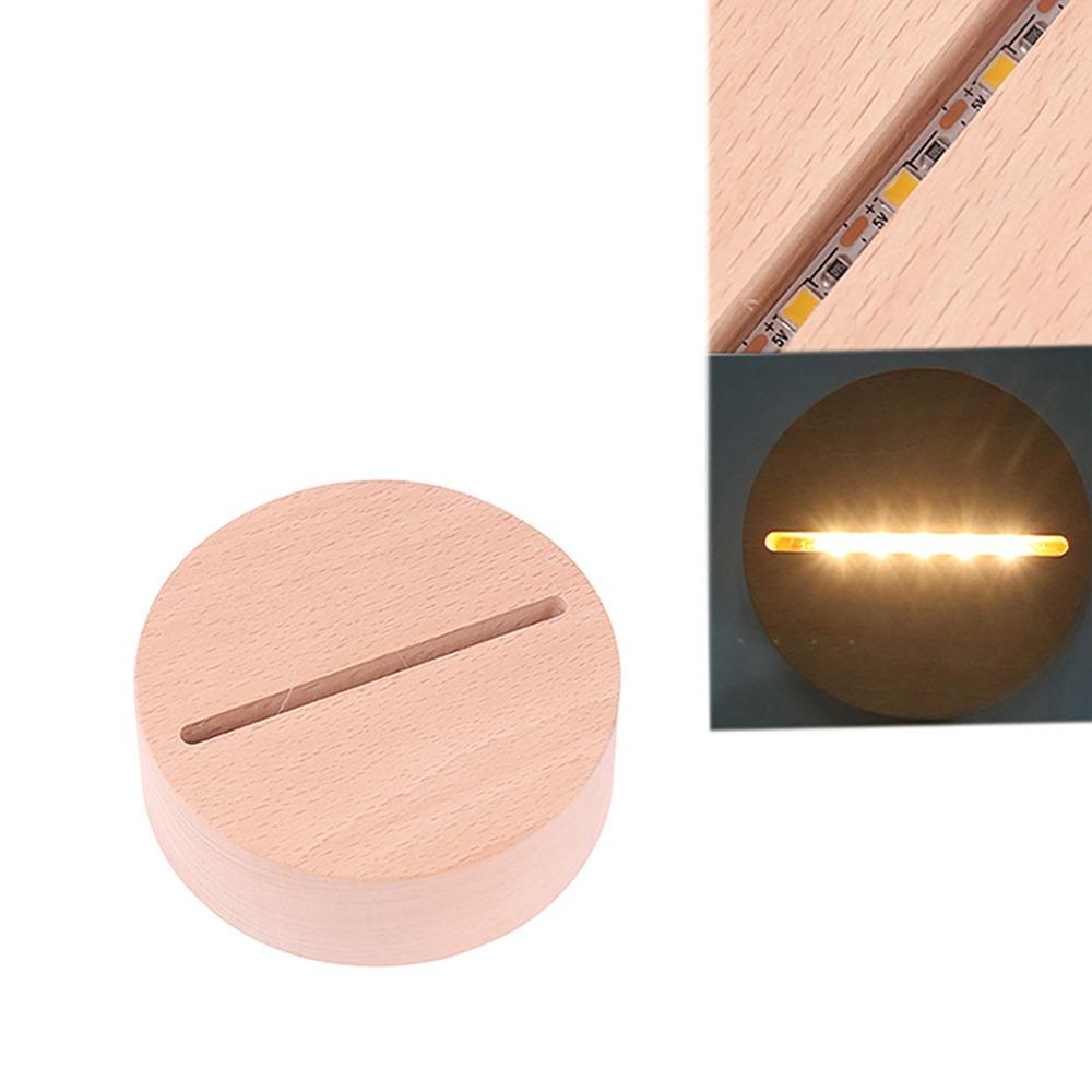 Night Light Wooden Led Base DIY Installation Light Base Durable Lamp Socket  Home Decor