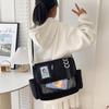 Japanese Anime Ita Bag with Character Pin Display Pocket,Harajuku Otaku Crossbody Shoulder bag,Y2k Girls Student School Tote Bag