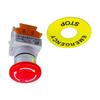 Red Mushroom Emergency Stop Latching Push Button Switch 22mm Mounting Hole Emergency Stop Push 1NO