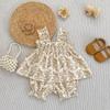 Summer New 0-3Yrs Baby Girls Clothing Suit Children Newborn Korean Style Short Sleeved Cotton Printed T-Shirt+Shorts Set