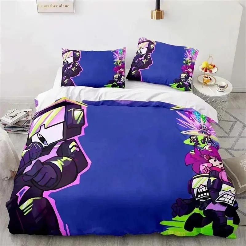 

3D Print Friday Night Funkin Bedding Set Single Twin Full Queen King Size Kawaii Bed Set Aldult Kid Bedroom Duvetcover Sets EU Single(135*200cm)3pcs