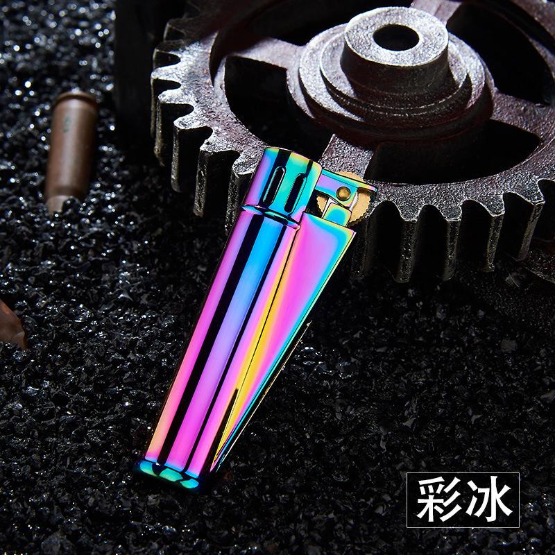 Vintage Cotton Oil Lighter Old-fashioned Classic Metal Windproof Grinding Wheel Flint Lighter Men's Gift Cigarette Accessories