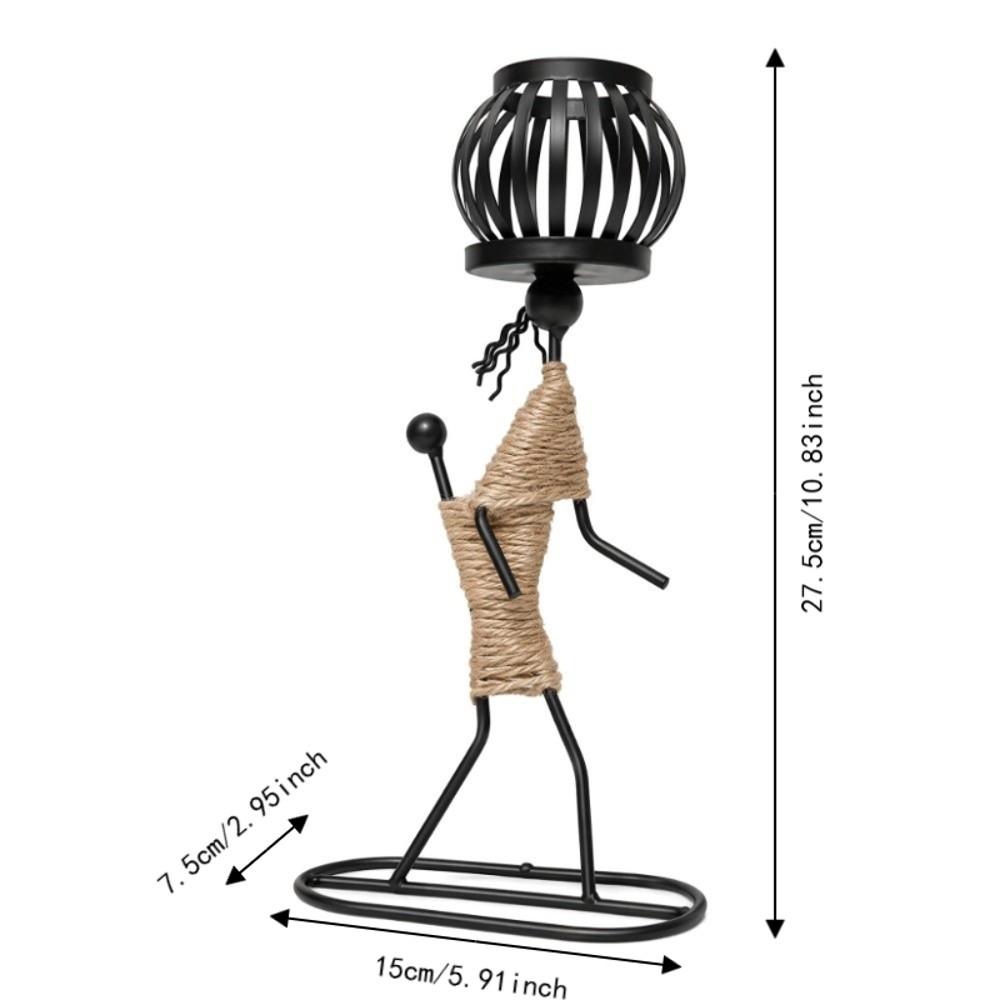 Figurines Style Lantern Shaped Candle Holder Iron Tea Candle Holder Candle Holder Home Decor Top Lantern