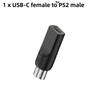 1-4PCS for PS2 To USB A/USB-C Male To Female Adapters Universal Game Console Converters for PS 2 Mouse Keyboard Laptop Connector