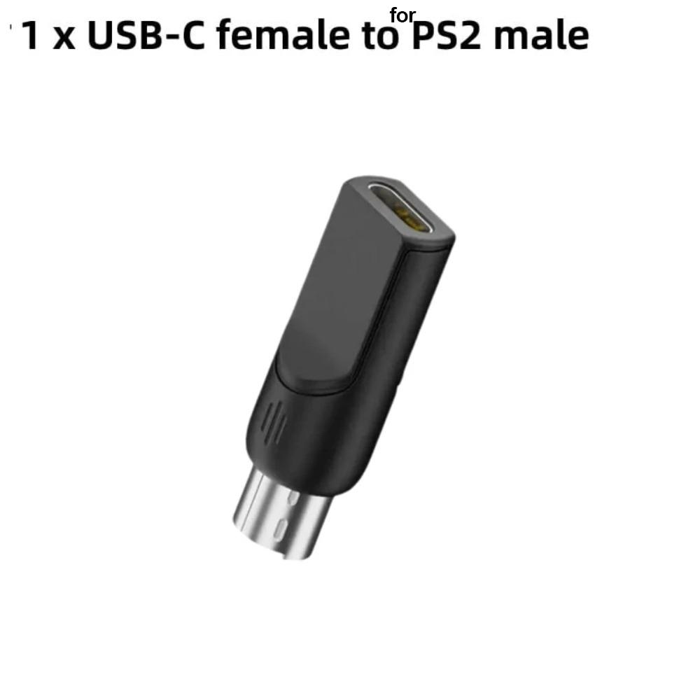 1-4PCS for PS2 To USB A/USB-C Male To Female Adapters Universal Game Console Converters for PS 2 Mouse Keyboard Laptop Connector