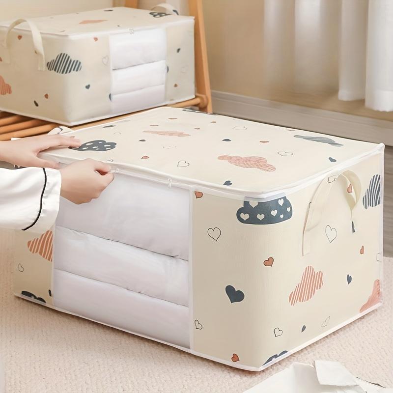 Extra-Large Space-Saving Foldable Storage Bag with Zipper & Handles - Dustproof Organizer for Clothes, Quilts | Ideal for RVs & Home Decor