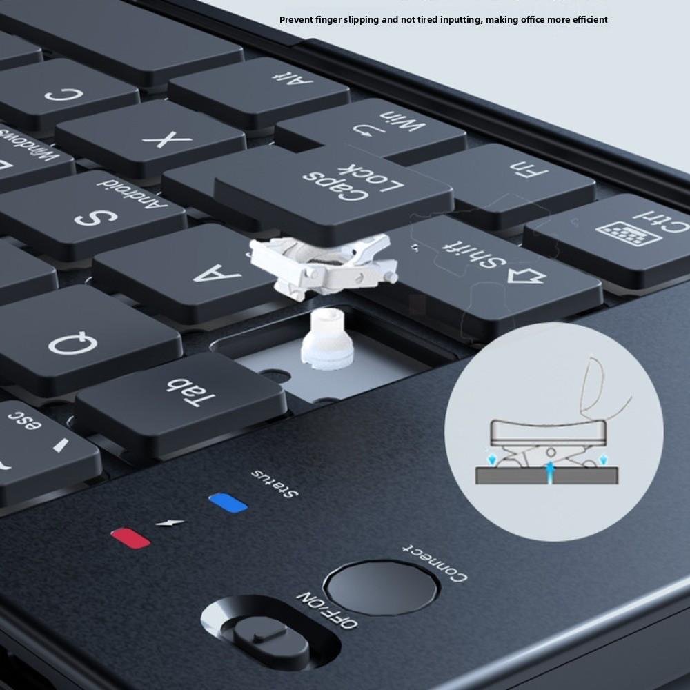 Rechargeable Wireless Folding Keyboard Slim Design Foldable Keyboard Bluetooth Keyboard  Office