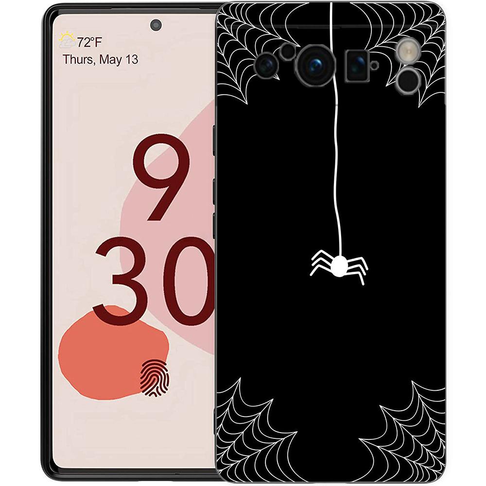 For Google Pixel 10 Pro Phone Case Pixel 9 Pro XL TPU Case Pixel 8 Pro 9A 8A 7A 7 6A 6 Pro Soft Cover Black Spider Web