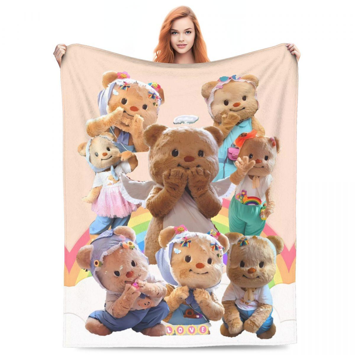 

ButterBear Love Warm Blanket Camping Plush Throw Blanket Graphic Bedroom Flannel Bedspread Sofa Bed Cover 75cmx90cm