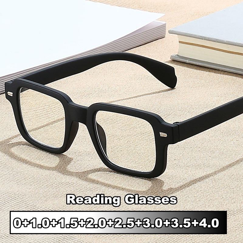 Unisex Blue Light Blocking Presbyopic Glasses Fashion Ladies Square Reading Glasses Men Women Stylish Hyperopia Eyeglasses