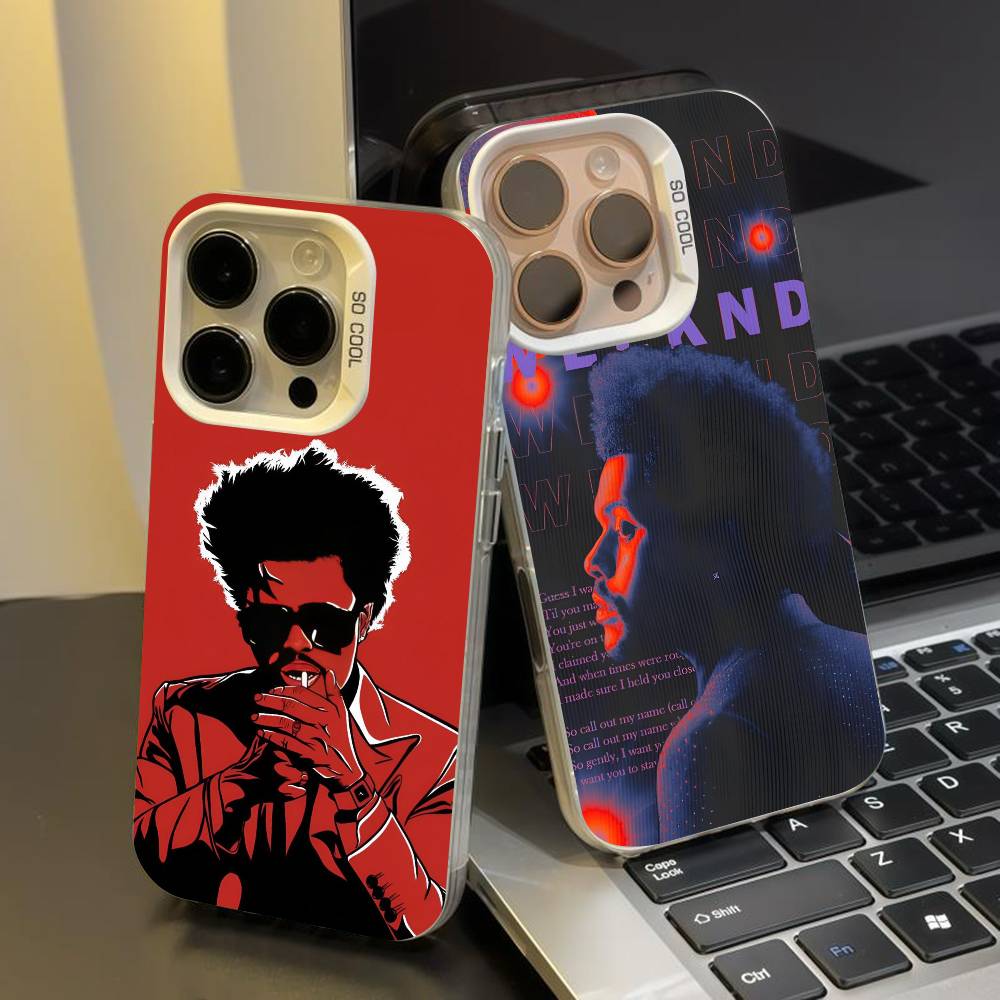 Singer The Weekend Phone Case for iPhone 17 17Air 16 15 14 13 12 11 Pro Max Plus Colorful Silver