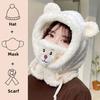 Cute Premium Material Warm Furry Hat Windproof Warm Lining Winter Cycling Hat Beanies Caps
