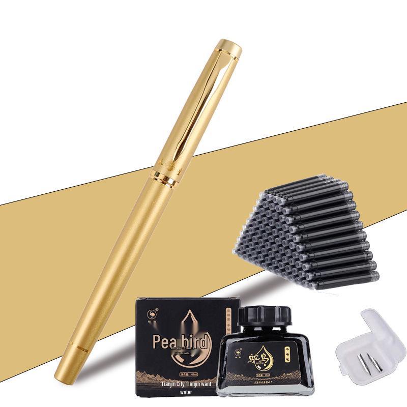 Handmade Curved Tip Calligraphy Fountain Pen for Students and Adults - Perfect for Writing and Character Practice