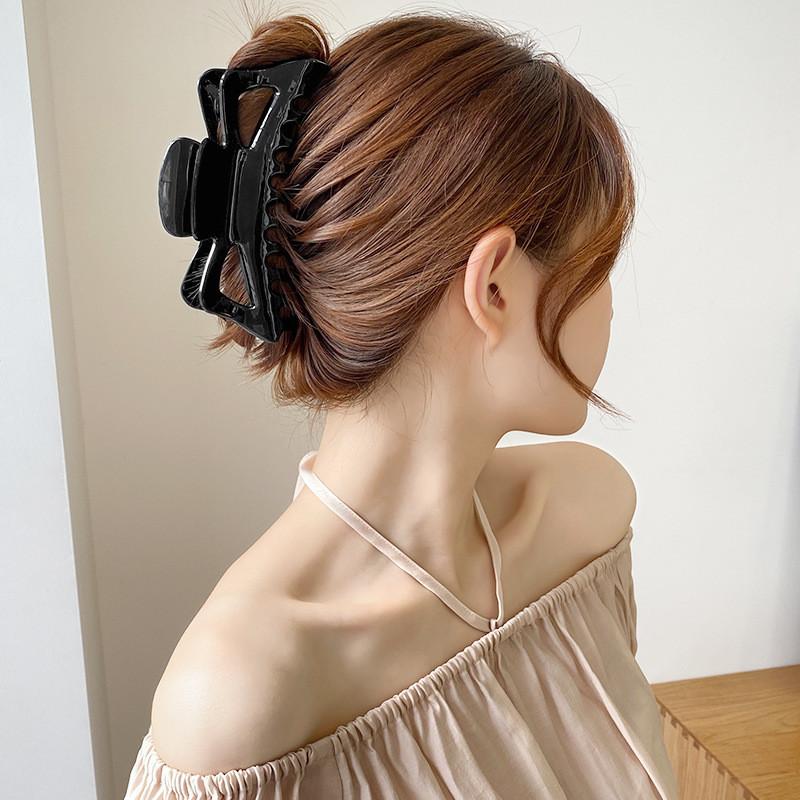 Korean Style Acrylic Solid Color Hair Clip Women's High-end Fashion Shark Clip Hair Accessories
