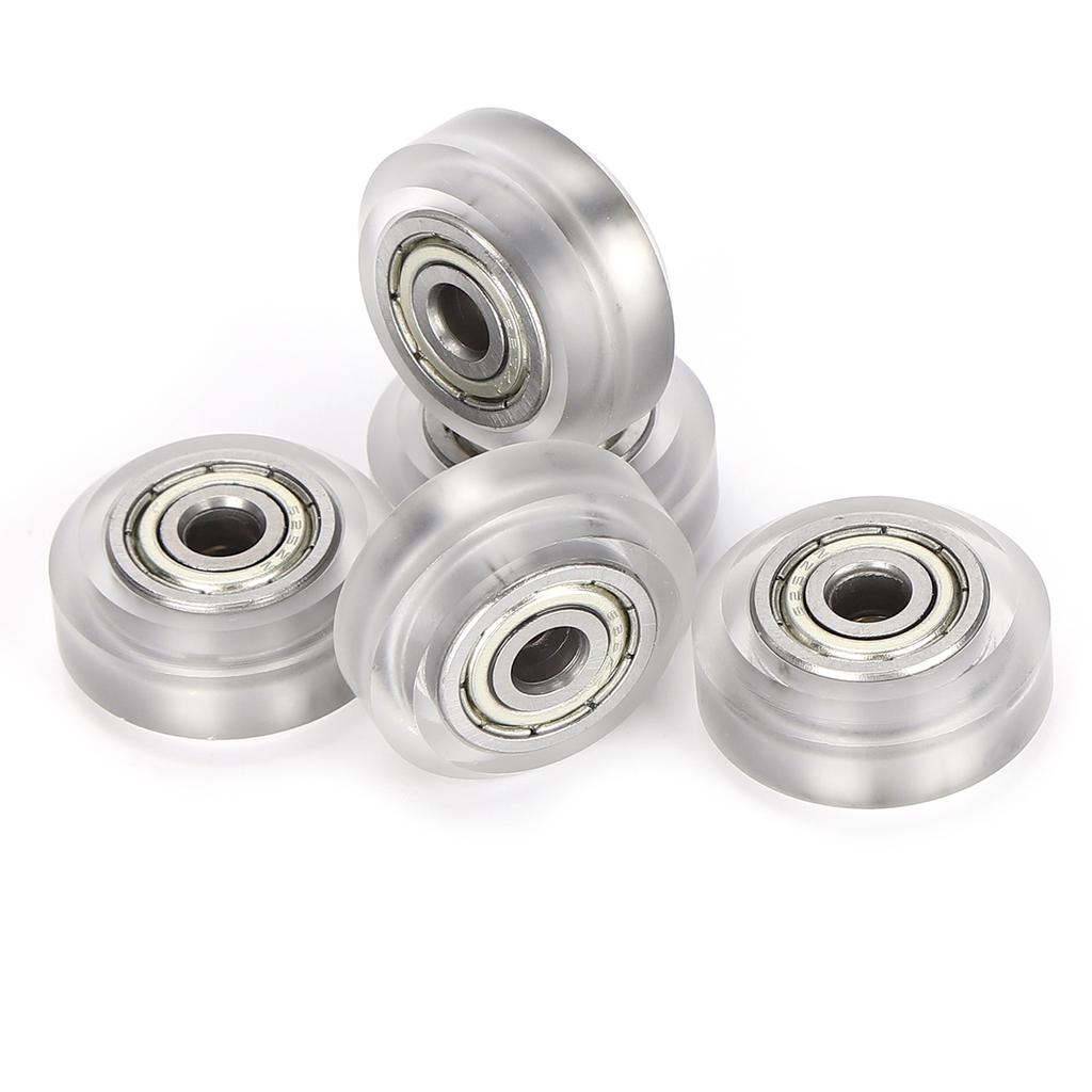 5Pcs POM Pulleys 625zz Bearing Passive Round Wheels Rollers Compatible for 3D PrinterWhite