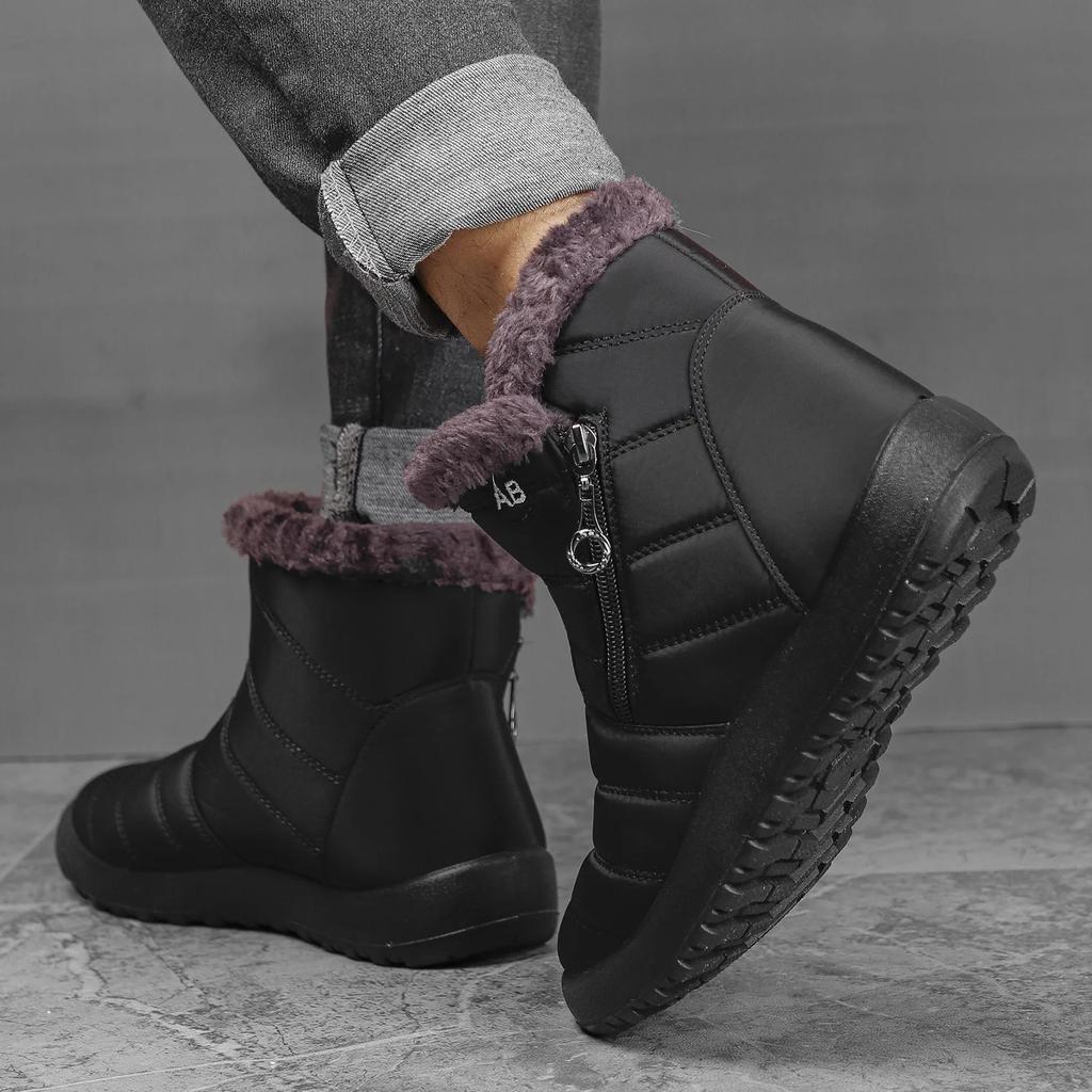 Snow Women Boots Comfortable Women'S Boots Waterproof Women Shoes Zipper Shoes Woman Soft Fur Women'S Winter Boots Botas Mujer
