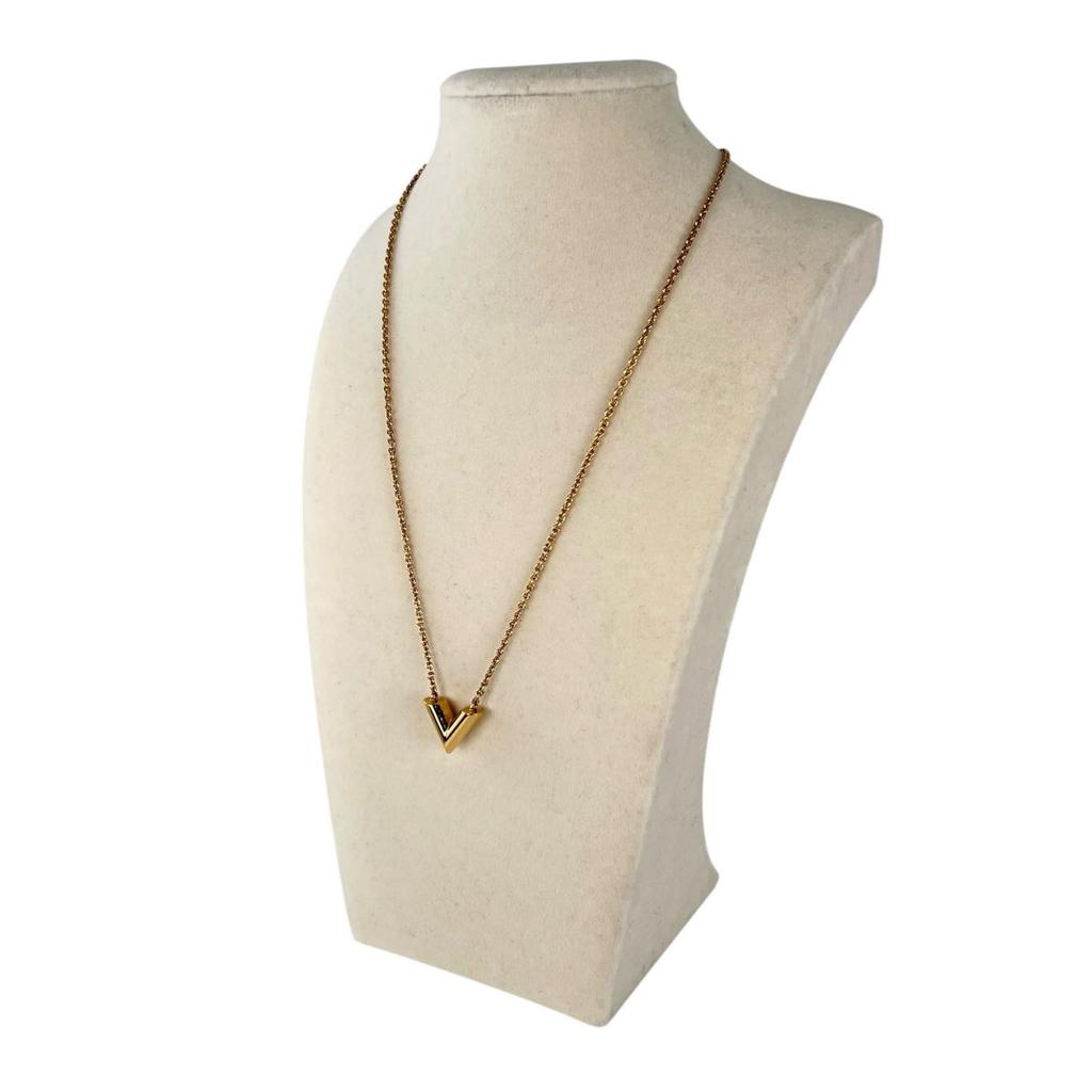 Louis Vuitton Perle Necklace Gold Plated Gold Women M61083 Used