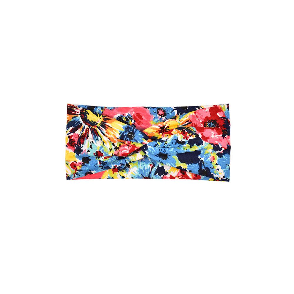 Bohemian Wide Yoga Sports Headbands for Women, Elastic Workout Hairbands & Fitness Hair Accessories