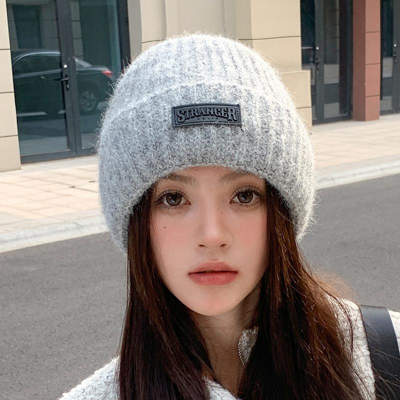 Ear Protection Wool Hat Women's Autumn and Winter Plush Hat Warm Knitted Hat Winter Hats for Women, Beanies for Women, Hats for Women Winter