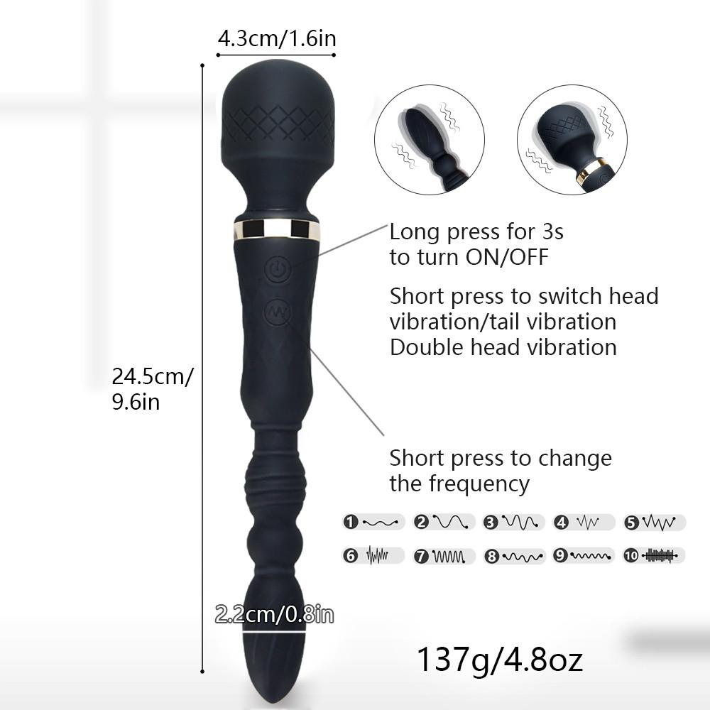 Výkonný Dildo Vibrátor AV Magic Wand Masážní přístroj G-Spot Sexuální hračka pro ženy Stimulátor klitorisu pro páry Zboží pro dospělé