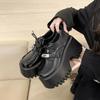 Fashion 8CM Lolita Shoes Women Mary Jane Lace Up Loafers Girls Students Uniform High Heels Platform Office Shoes Cosplay Female Shoes
