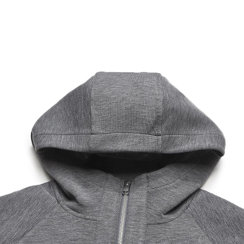 Fila White Minimalist Fashion Trendy Comfortable Casual Versatile Loose Knit Hoodie Jacket Women Jackets Gray F11W543501FMG