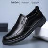 Men's Versatile Low-top Leather Shoes - Fashionable, Comfortable, Soft Sole for Middle-aged and Elderly.