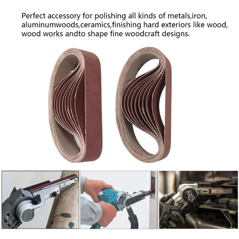 10pcs 330 X 30 Mm / 1.2 X 13 Inch Abrasive Sanding Belts Belt Sander Sandpaper  Metal Grinding