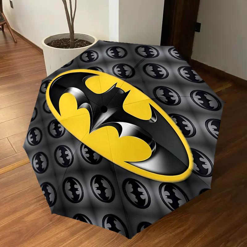 1PC Warner Batman Logo Umbrella-8-Rib Reinforced, Automatic Open, Lightweight & Durable-A56