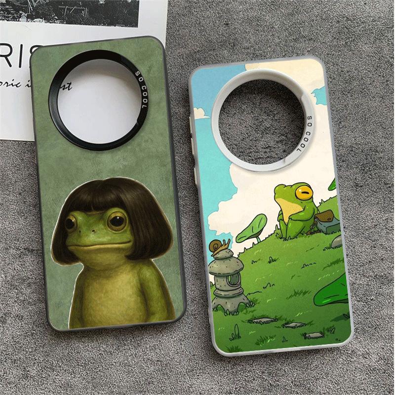 Cute Cartoon Frog Shockproof Phone Case for Xiaomi Redmi Note 15 14 13 12 Pro Plus 11 11S 11T 5G Cover Anti Fall Fundas