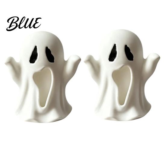 Festival Atmosphere Ornament 3D Printed Ghost Figurine Spooky Small Statue Halloween Decorative Figurines Cute Desktop Decoration for Party Tabletop