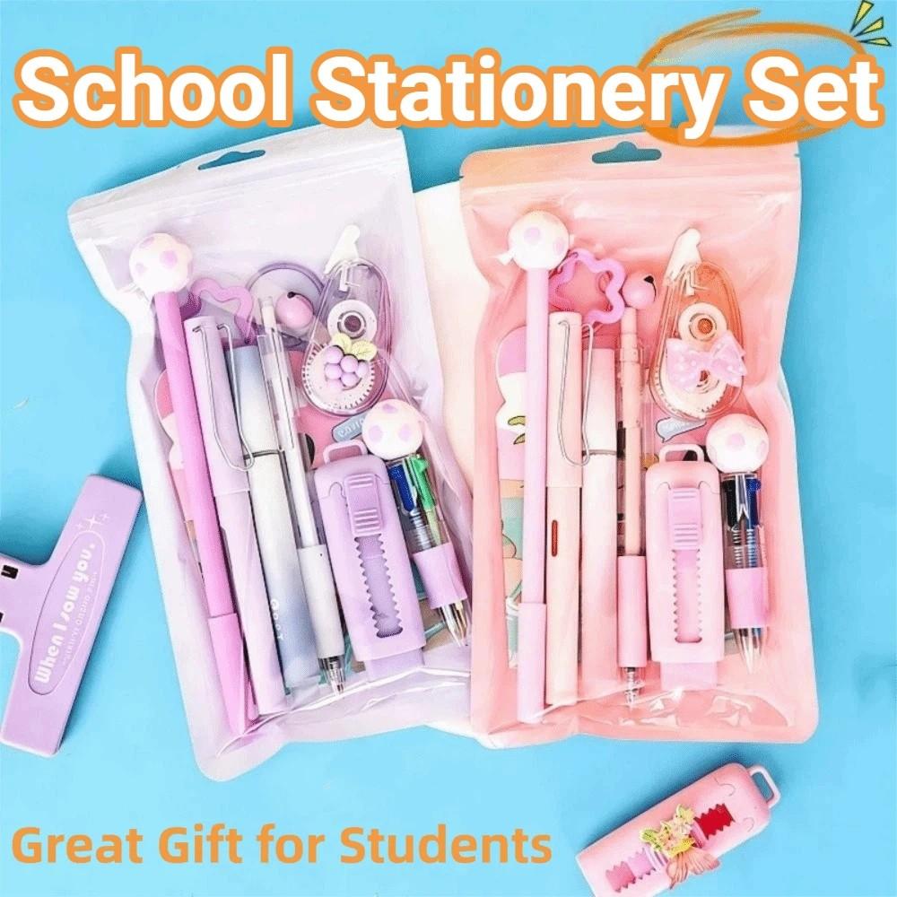 Set di cancelleria scolastica di grande capacità Scatola regalo per l'apprendimento a cartoni animati Organizzatore da scrivania