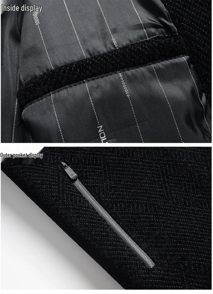 2025 Men's Spring/Autumn Corduroy Jacket: Business Casual, Stand Collar, Perfect for Middle-Aged & Elderly