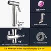 Handbidet-Toilettensprüher-Set, Edelstahl-Bidethahn, an der Wand montierte Toilettenspritzpistole, Badezimmer-Duschkopf, selbstreinigend