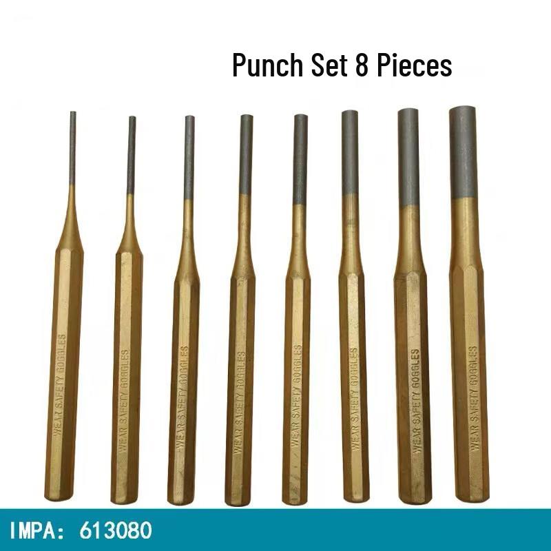 Deli 8-Piece Chrome Vanadium Steel Punch & Chisel Set