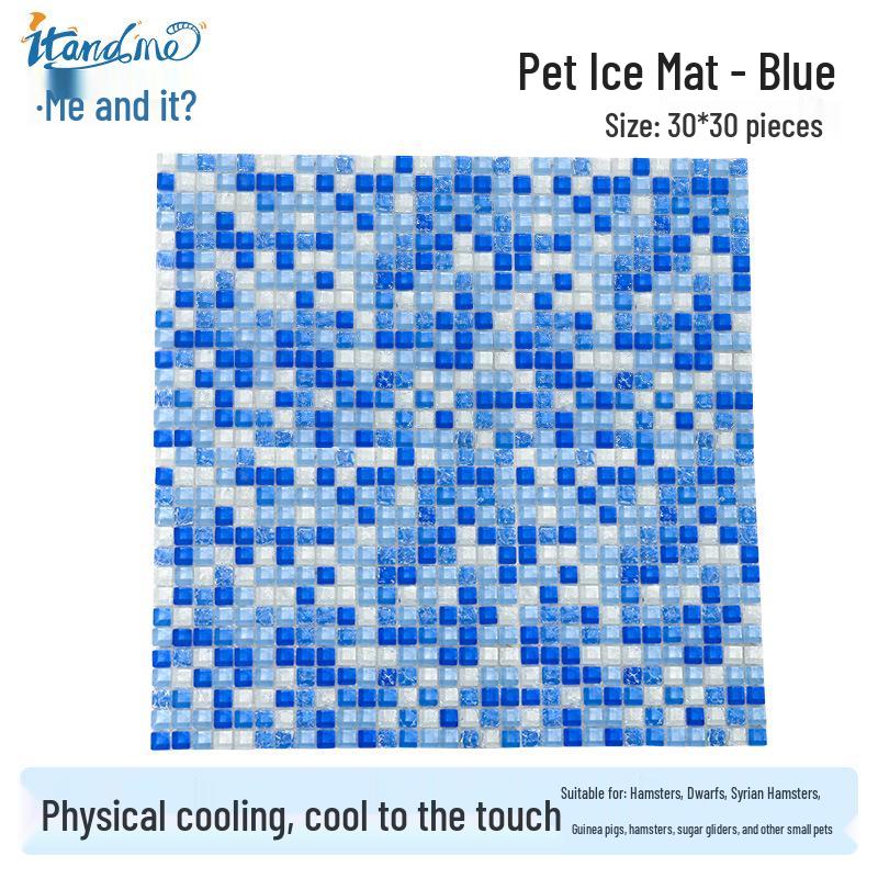 Thickened Ice Crystal Cool Pad for Small Pets: Hamsters, Guinea Pigs, and Rabbits - Ideal for Summer Heat Dissipation