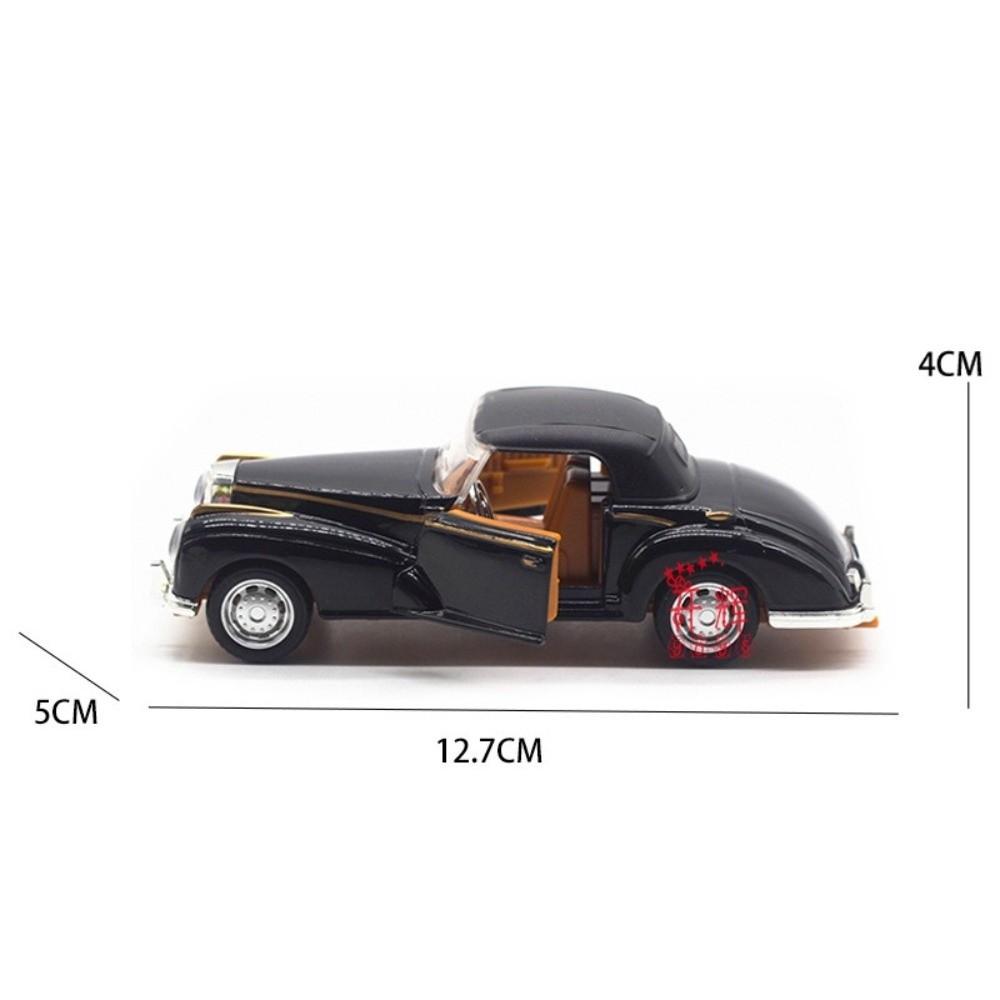 1:36 Mini Stimulation Alloy Classic Car Alloy Pull Back Retro Convertible Car Model Simulation Mini Vehicle Ornament