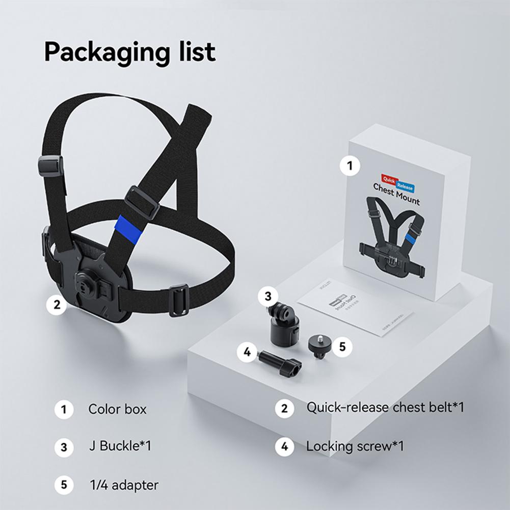 Chest Strap Head Strap Belt for DJI OSMO POCKET 3 Action Adjustable Action Camera Chest Mount for Gopro/Insta360 Go2/Osmo