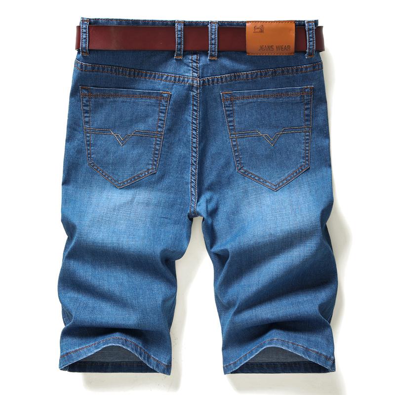 Men's Stretch Denim Shorts Summer New Tide Hundred Loose Straight Five Trousers Casual Trousers