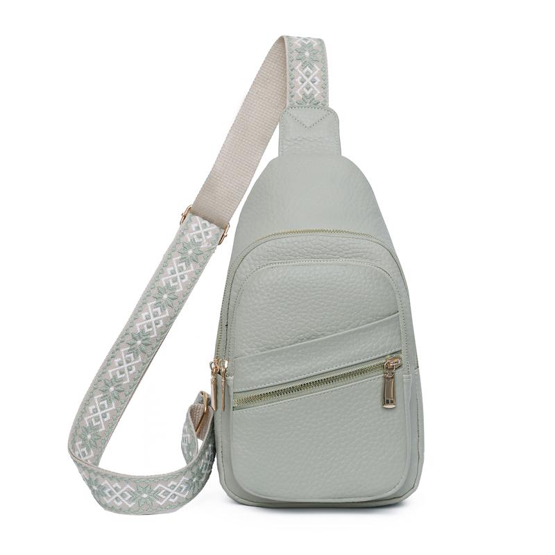 PU Chest Bag Large Capacity Retro Women's Shoulder Bag