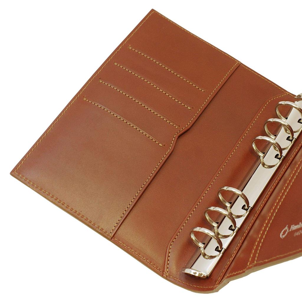 Franklin Planner Compact System Organizer with TATSUNO Natural Leather Binder, 20mm, with Belt, Brown, 64740