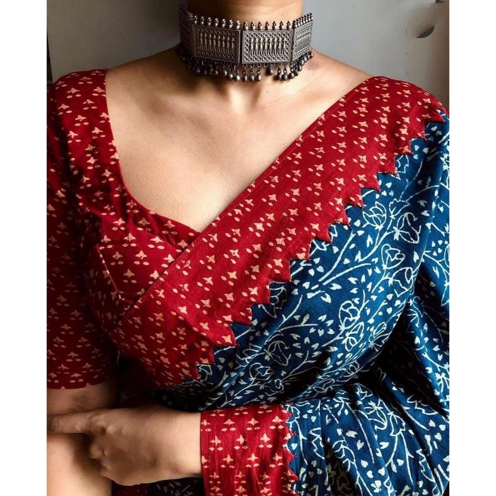 Stylish Casual Wear & Office Wear Saree for Women, Blouse (Need To Be Stitched As Per Size And Fit)