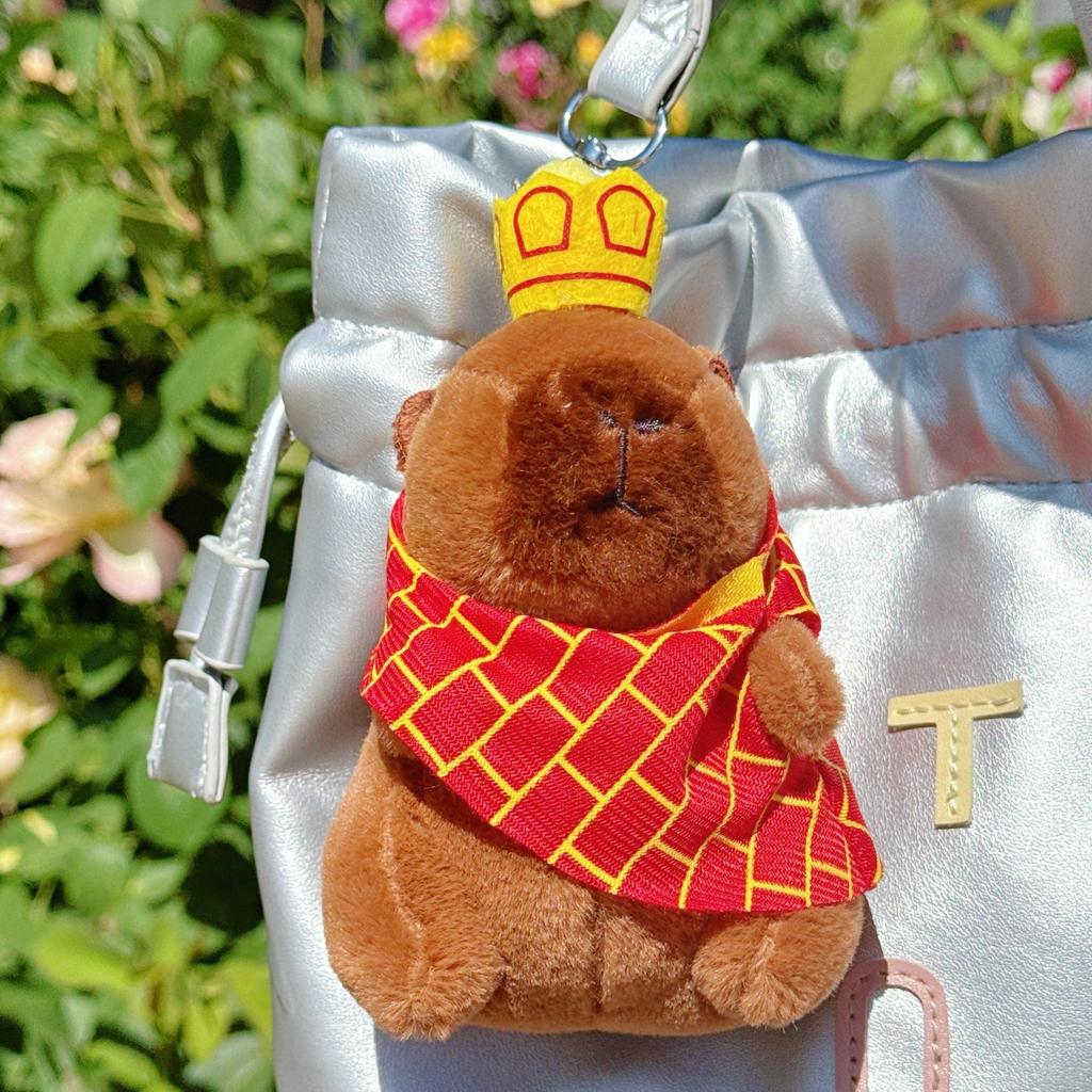 Capybara Plush Toy Keychain – Cute Stuffed Animal Backpack Clip